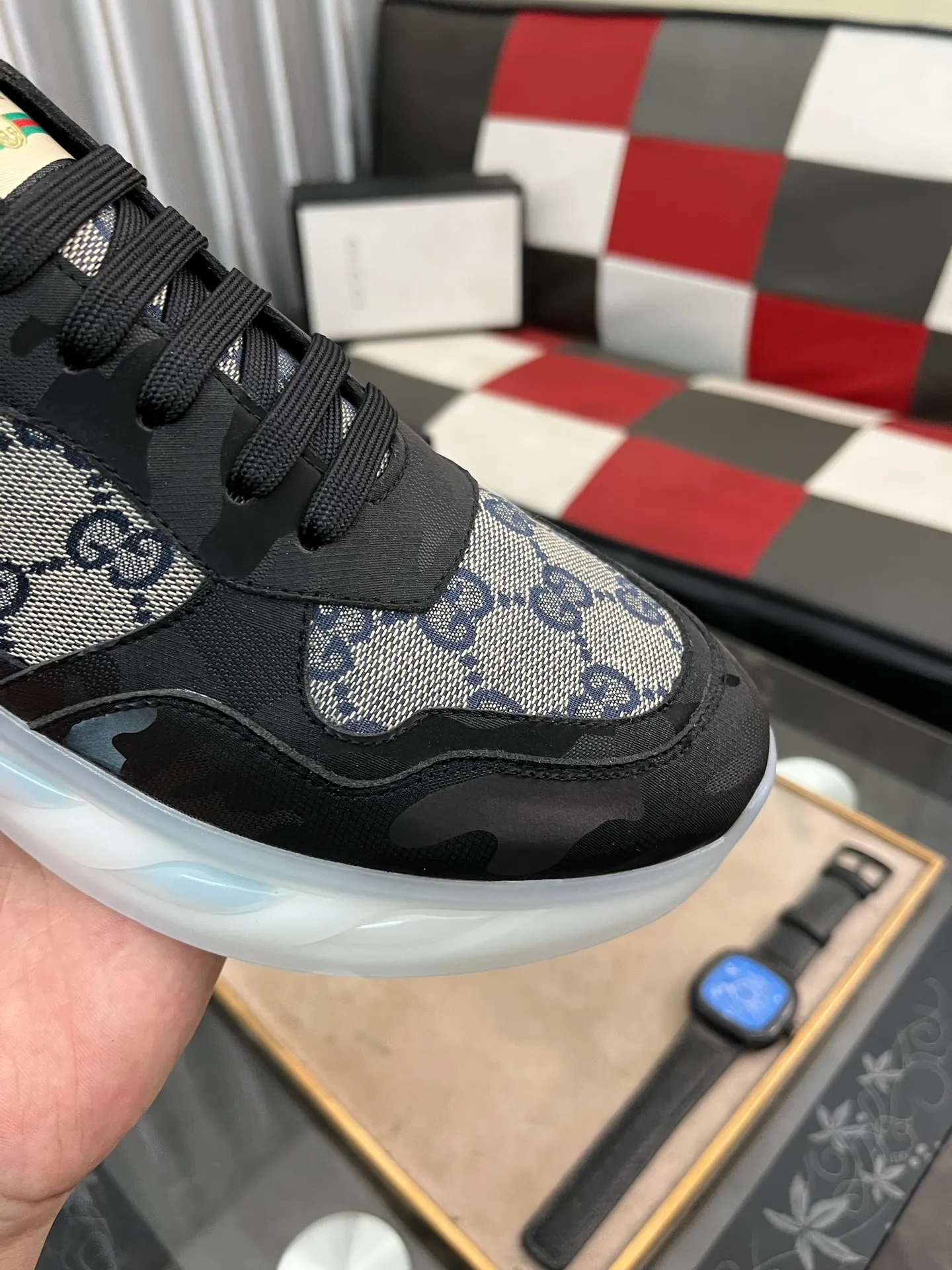 Men's shoes 💰440⌚️⌚️[GUCCI] The latest trendy men's casual shoes, the fabric is made of embossed cowhide imported from Italy, comfortable sheepskin lining + feet, the original outsole is wear-resistant and non-slip, high-level version, size: 38-442️⃣Colors available